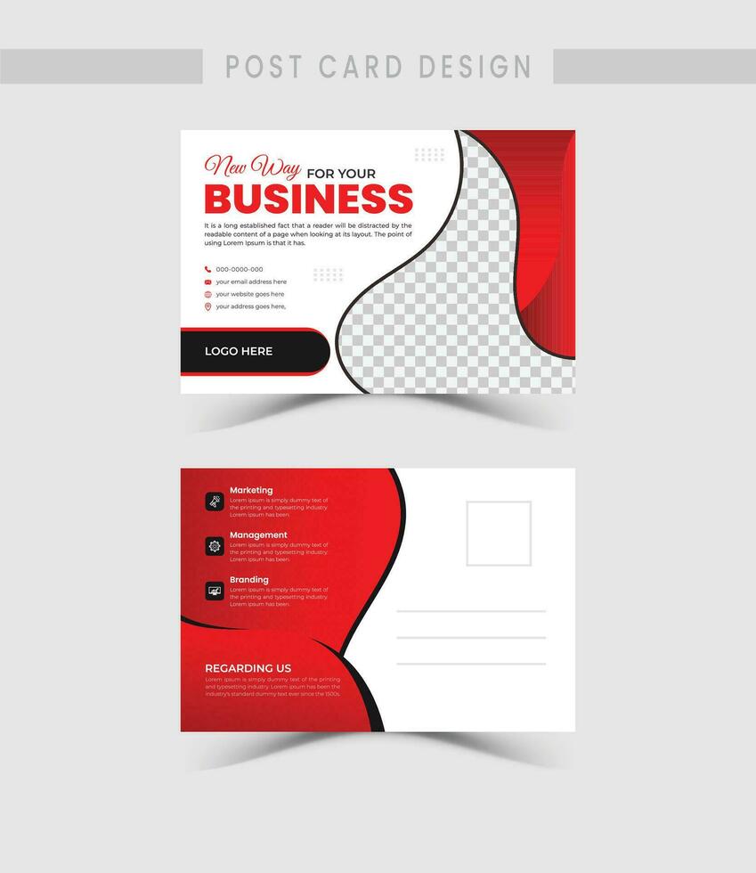 professionell posta kort design vektor
