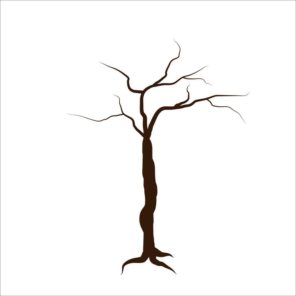 träd ritat stock vektor illustration