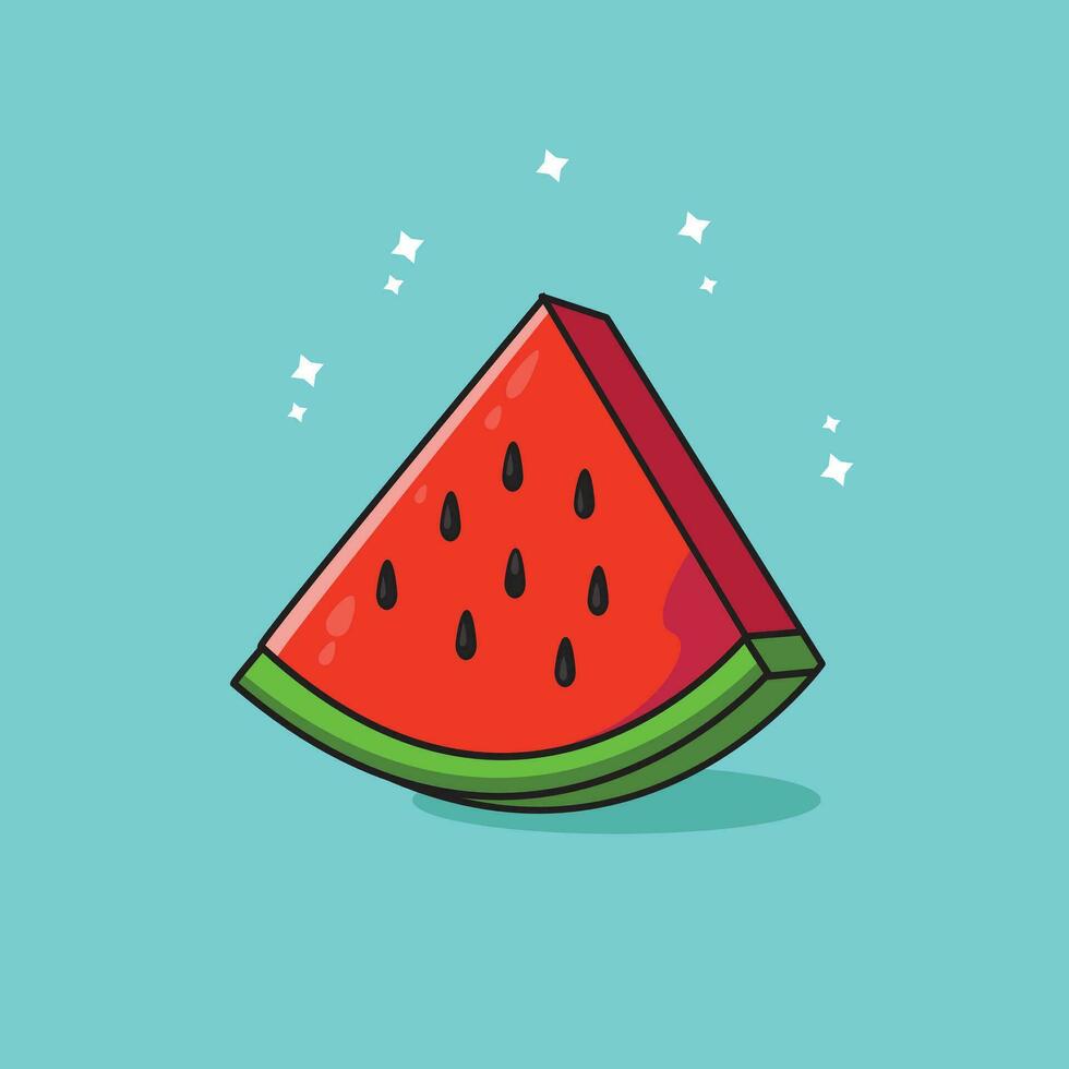 Wassermelone frisch Obst Palästina Vektor Illustration
