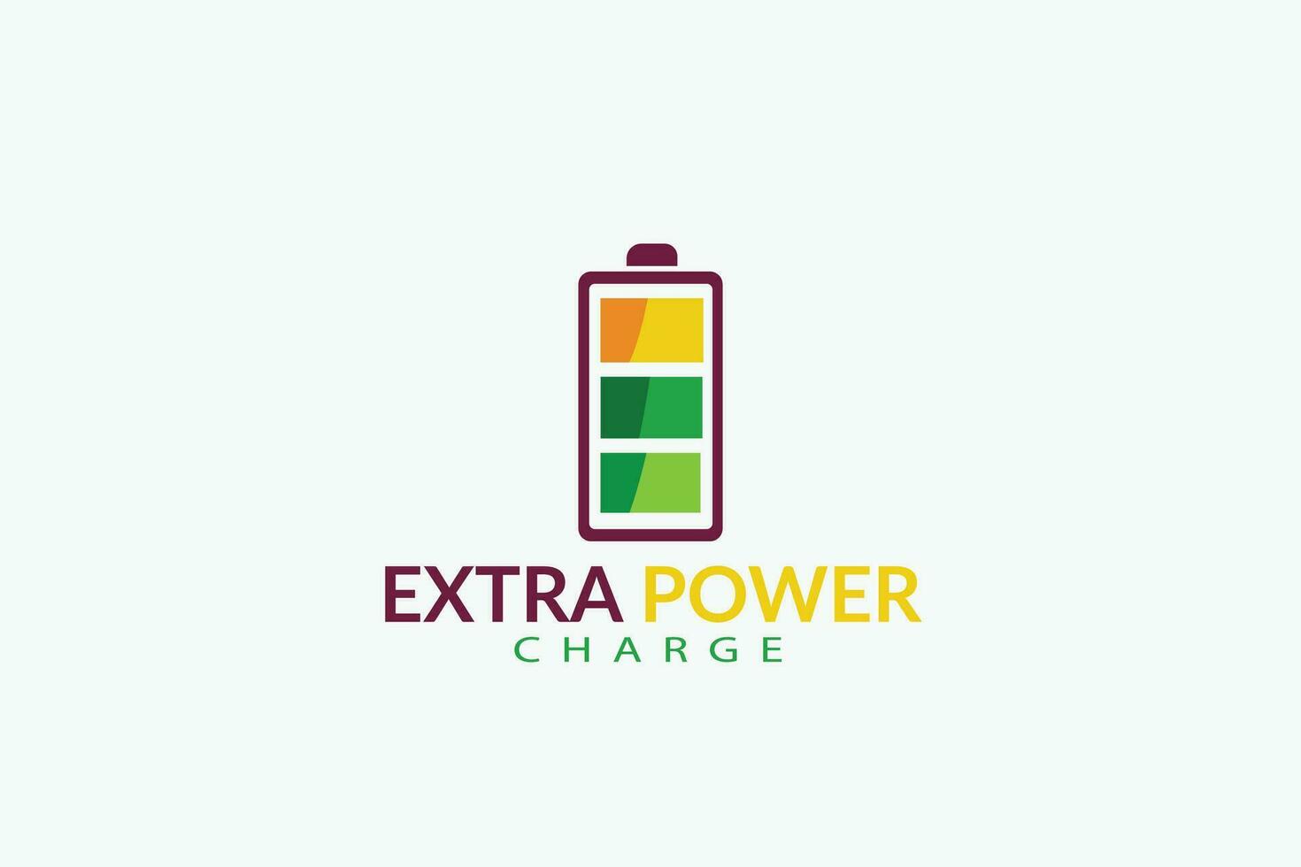 extra Leistung Batterie Logo Design Vektor Vorlage