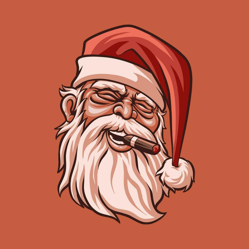 santa claus maskot bra illustration för din branding företag vektor