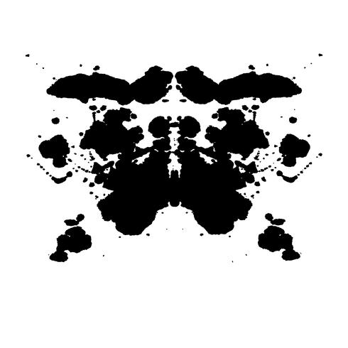 Rorschach inkblot test slumpmässig abstrakt bakgrund vektor