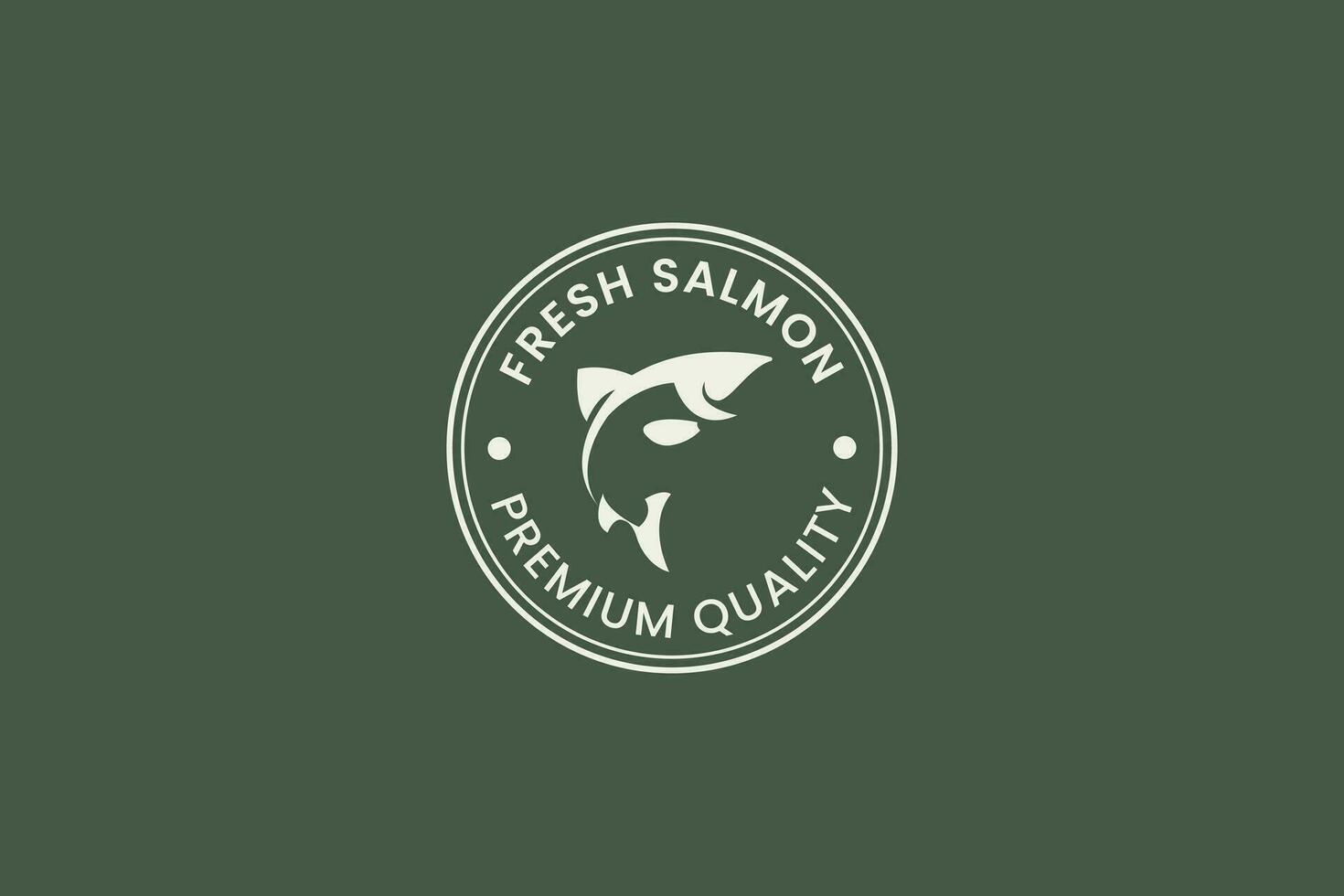 Lachs Fisch Logo Vektor Symbol Illustration