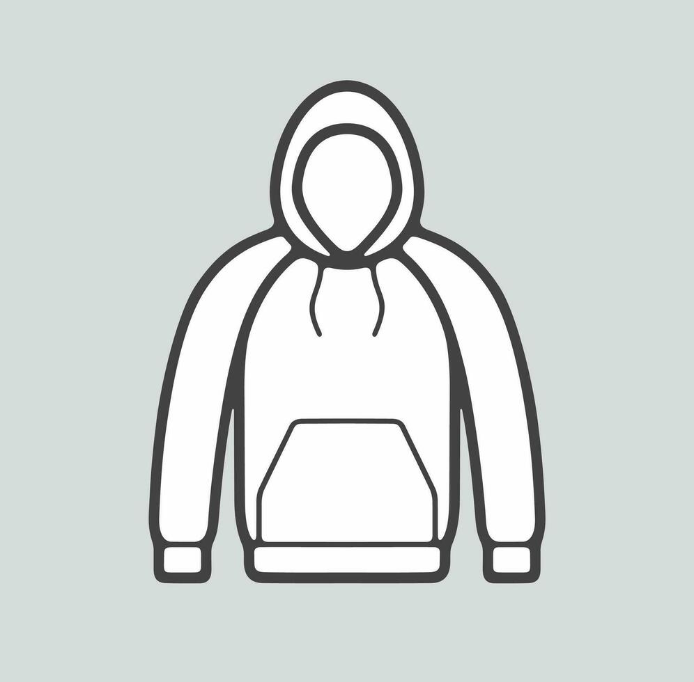 Herren Sweatshirt Linie Symbol auf ein Hintergrund. Vektor Illustration.