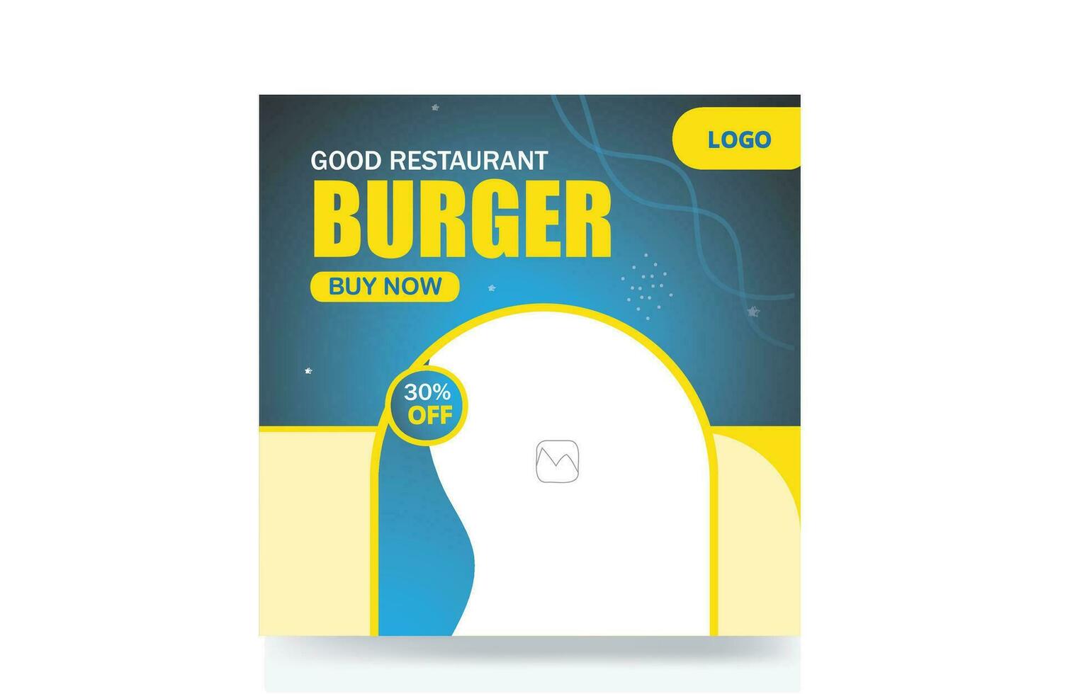 Burger schnell Essen Sozial Medien Post Restaurant Banner Vorlage vektor