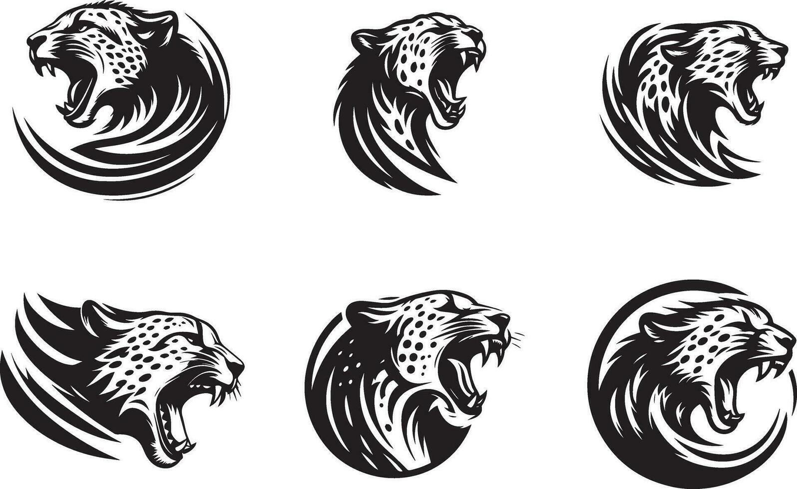 rytande gepard logotyp begrepp vektor 2