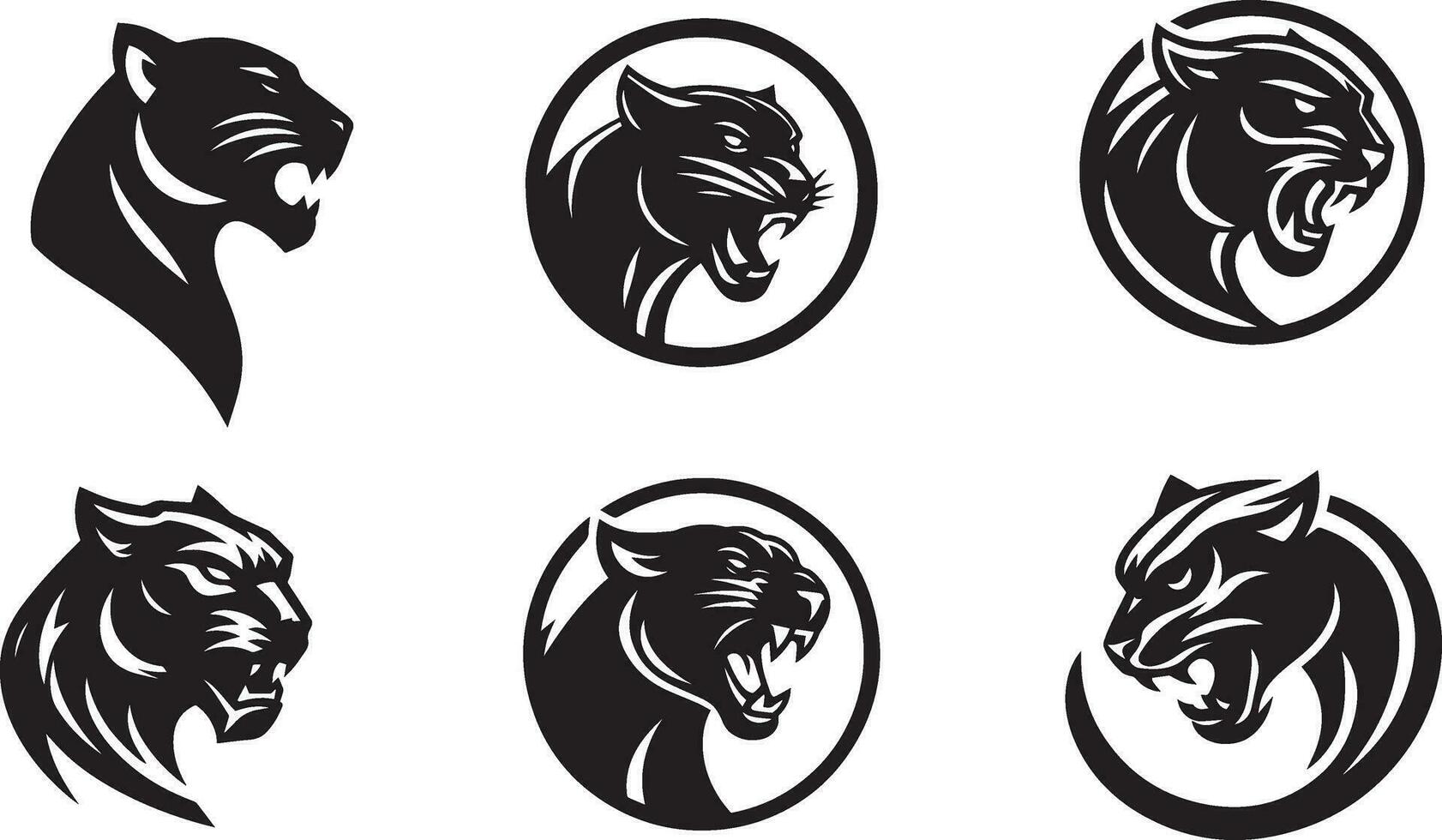 Panther Logo Symbol Vektor Illustration schwarz Farbe Weiß Hintergrund 5