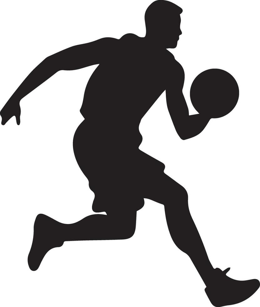 Korb Ball Spieler Vektor Silhouette Illustration 5