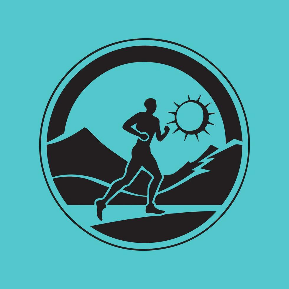 Joggen Vektor Symbol, gesund, Spaß, Lauf Design