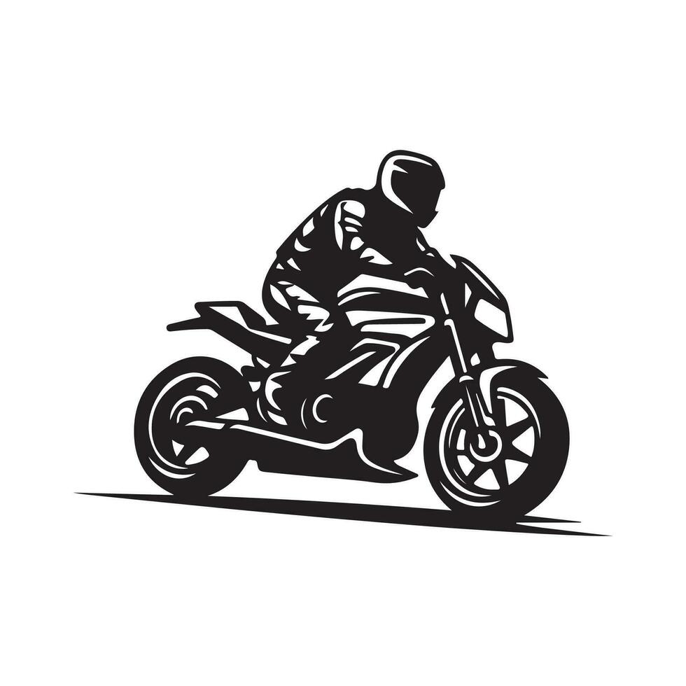 motorcykel tävlings bild vektor, motorcykel silhuett vektor