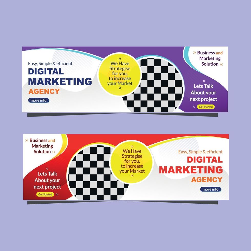 Bannerwerbung für digitale Marketingagenturen vektor