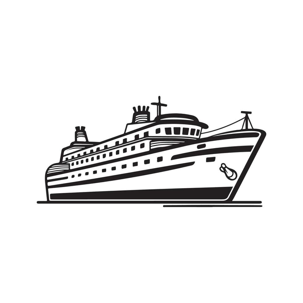 Kreuzfahrtschiff-Vektor-Illustration vektor