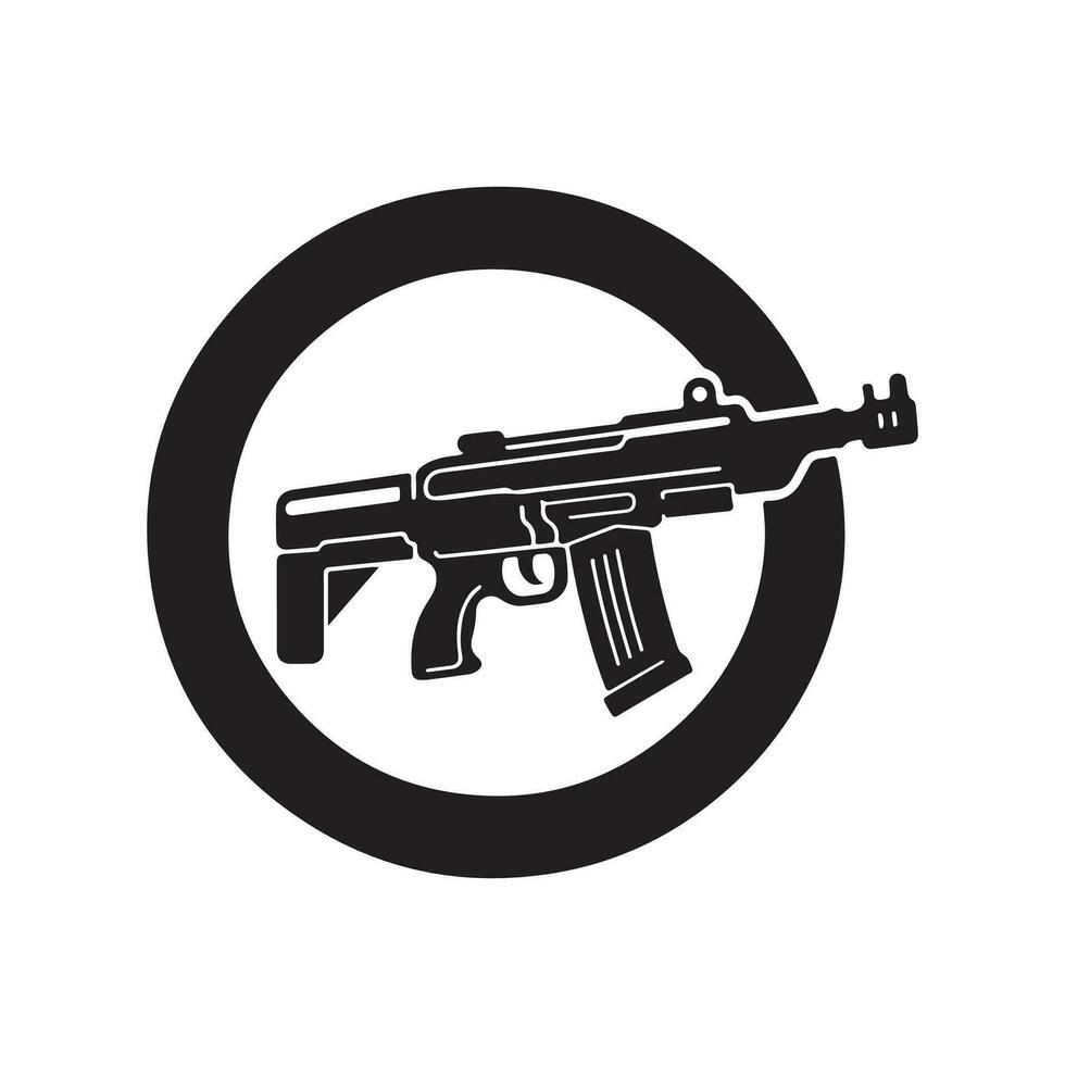 ak 47 vektor logotyp, bild och design