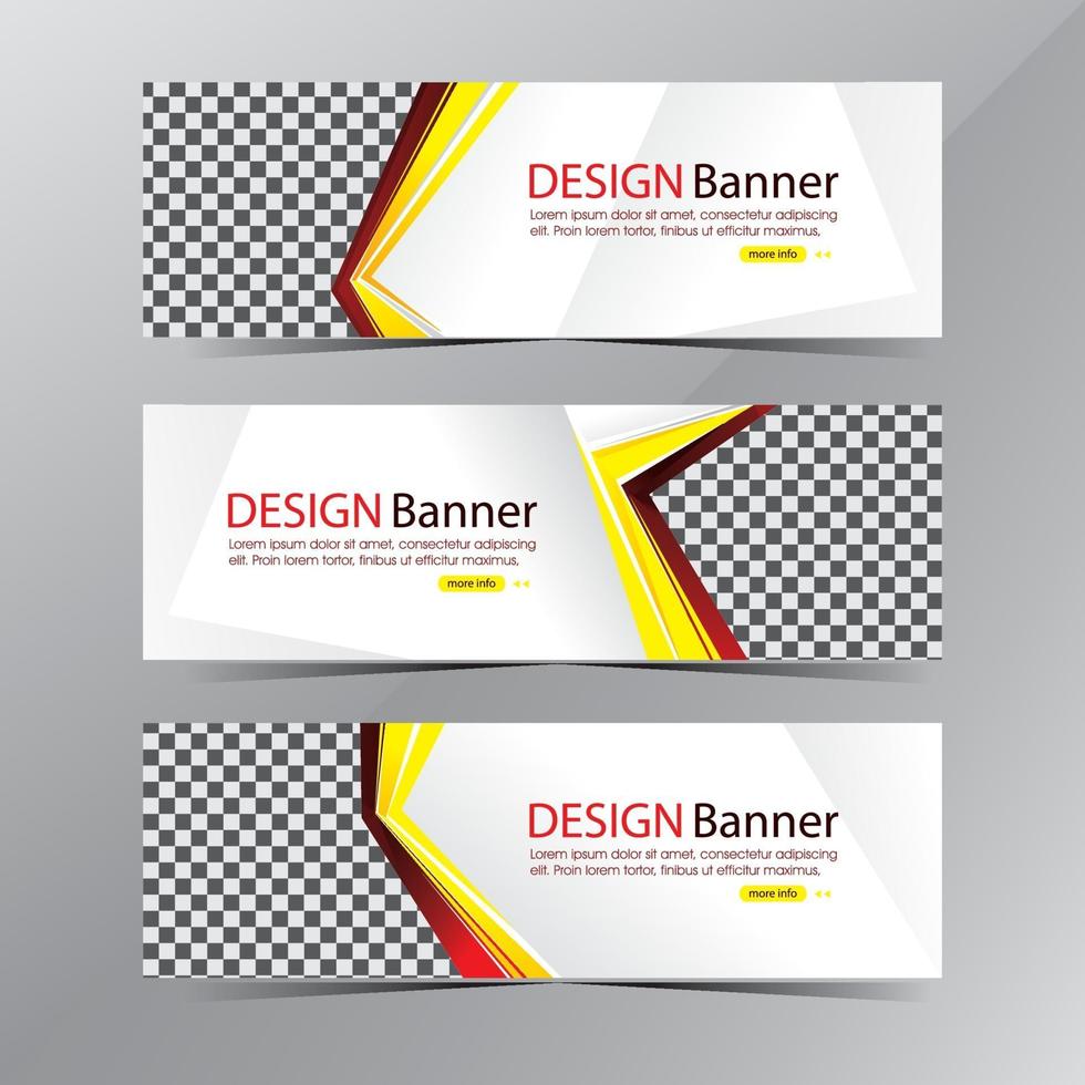 modern vit webb banner mall, marknadsföring försäljning rabatt banners vektor