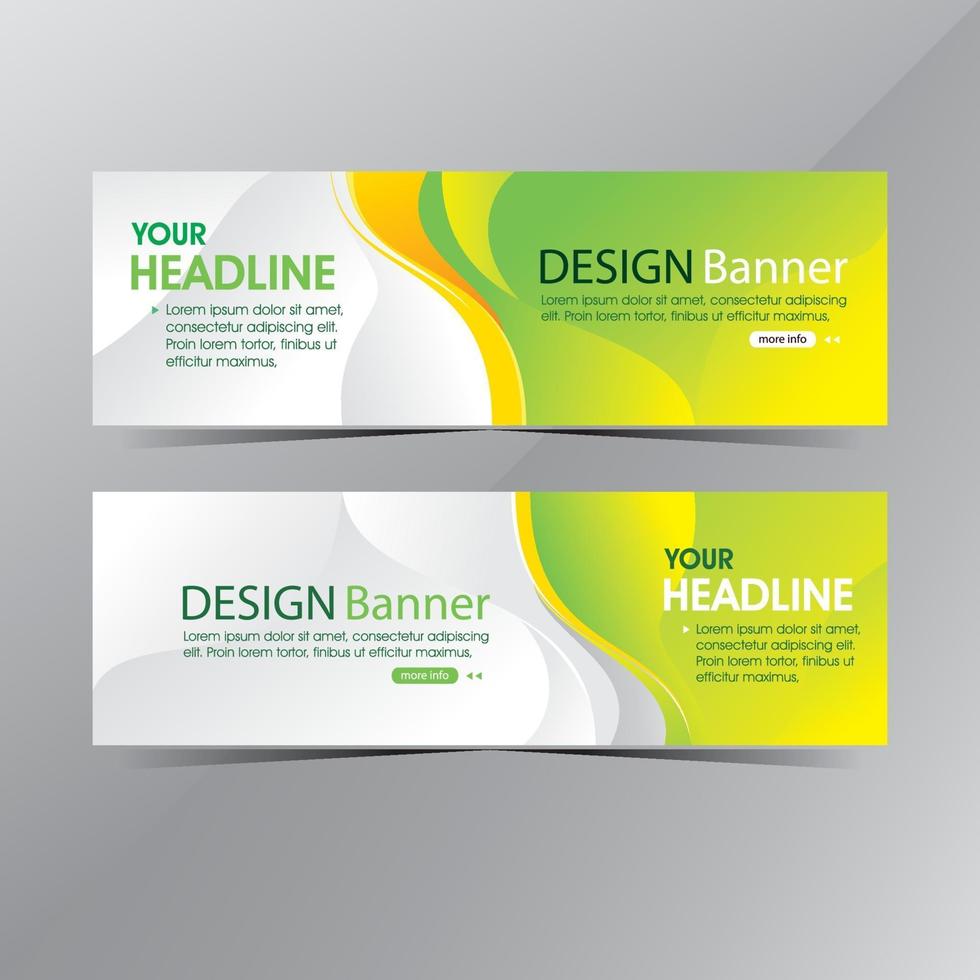 modern ren grön geomtric webb banner mall, marknadsföring försäljning vektor