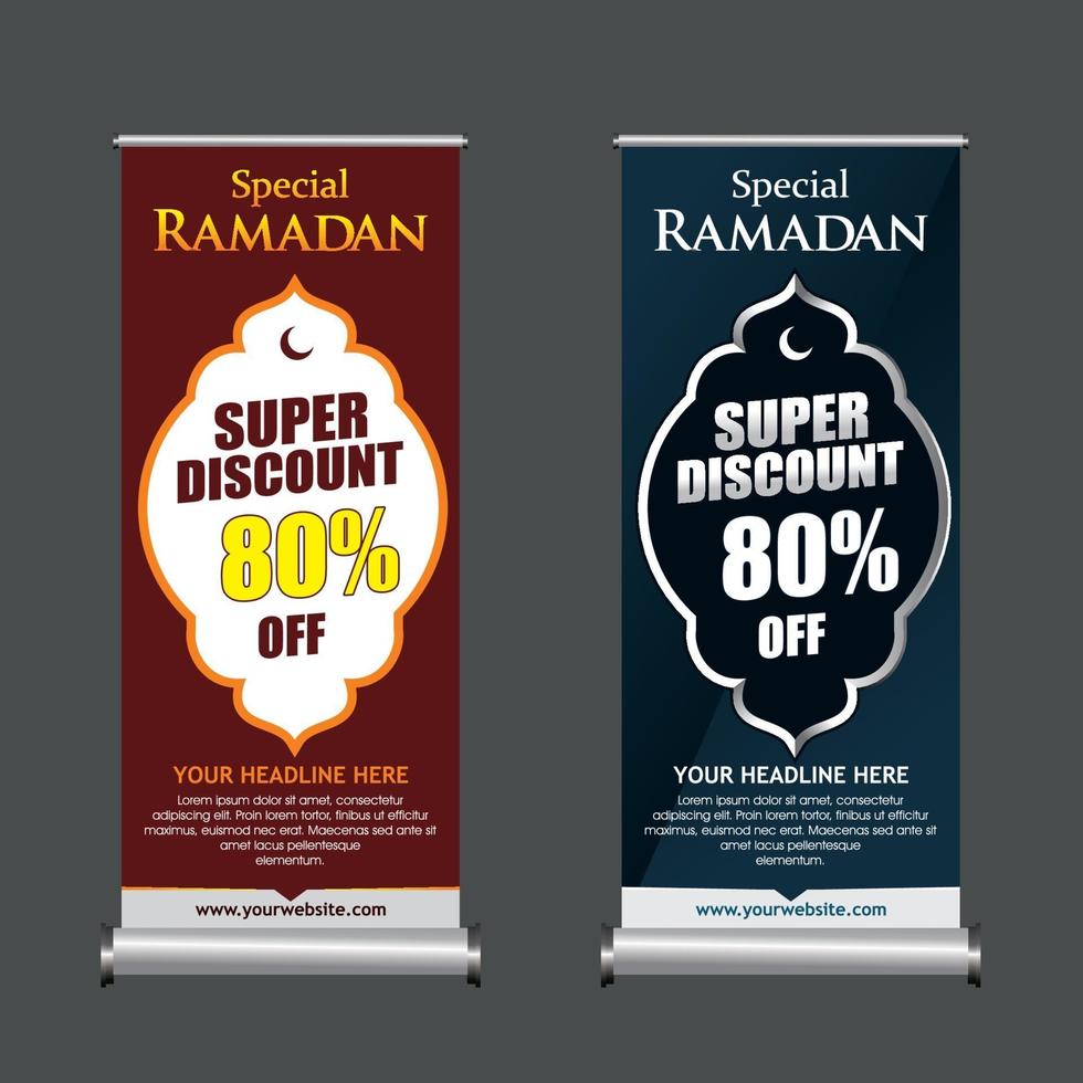 Ramadan stehende Banner Werbevorlage vektor