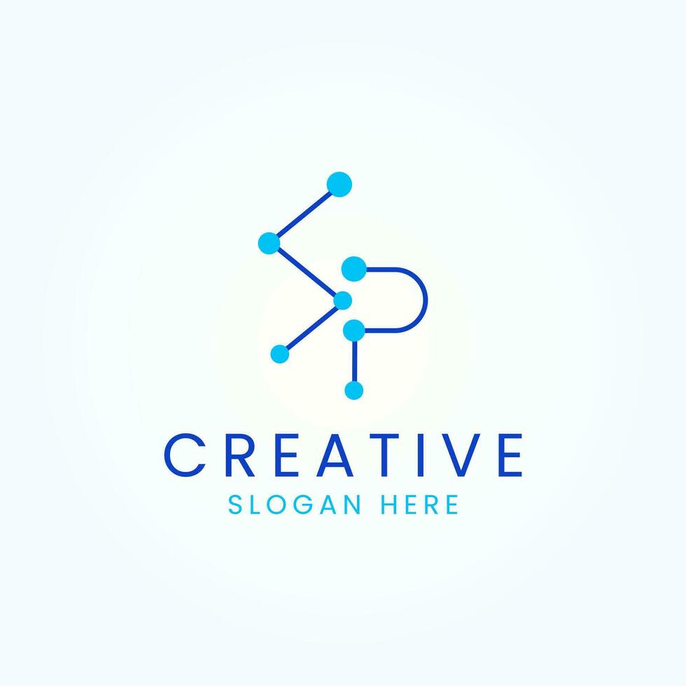 elegant Brief sp Logo Symbol Vektor Konzept Inspirationen