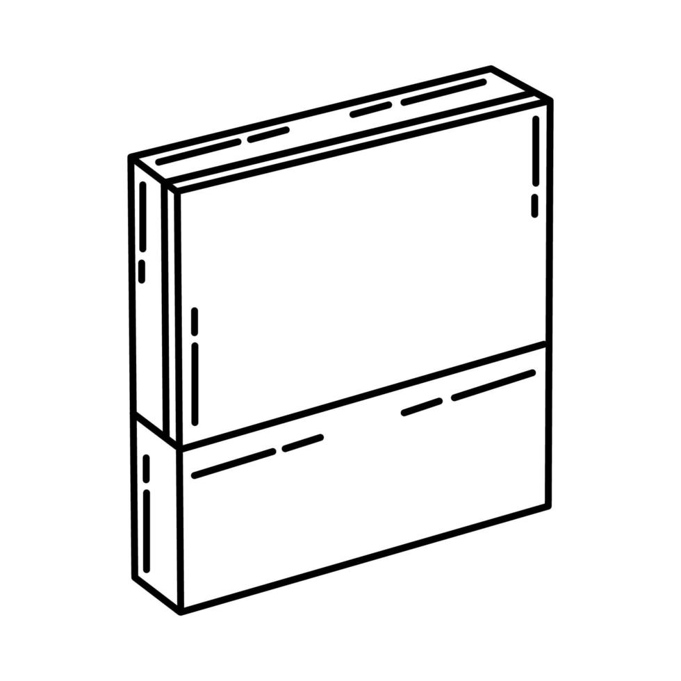 LED-Bildschirm Set Symbol Vektor. Gekritzel handgezeichnet oder Umriss-Icon-Stil vektor