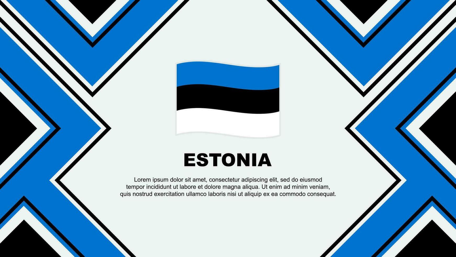 Estland Flagge abstrakt Hintergrund Design Vorlage. Estland Unabhängigkeit Tag Banner Hintergrund Vektor Illustration. Estland Vektor