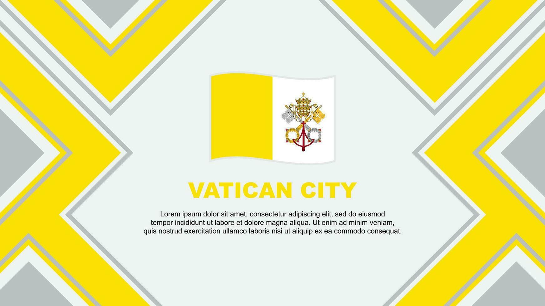 Vatikan Stadt Flagge abstrakt Hintergrund Design Vorlage. Vatikan Stadt Unabhängigkeit Tag Banner Hintergrund Vektor Illustration. Vatikan Stadt Vektor