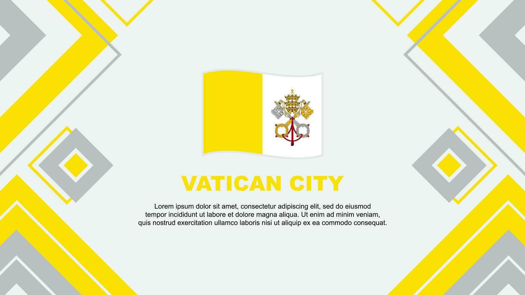 vatican stad flagga abstrakt bakgrund design mall. vatican stad oberoende dag baner tapet vektor illustration. vatican stad bakgrund