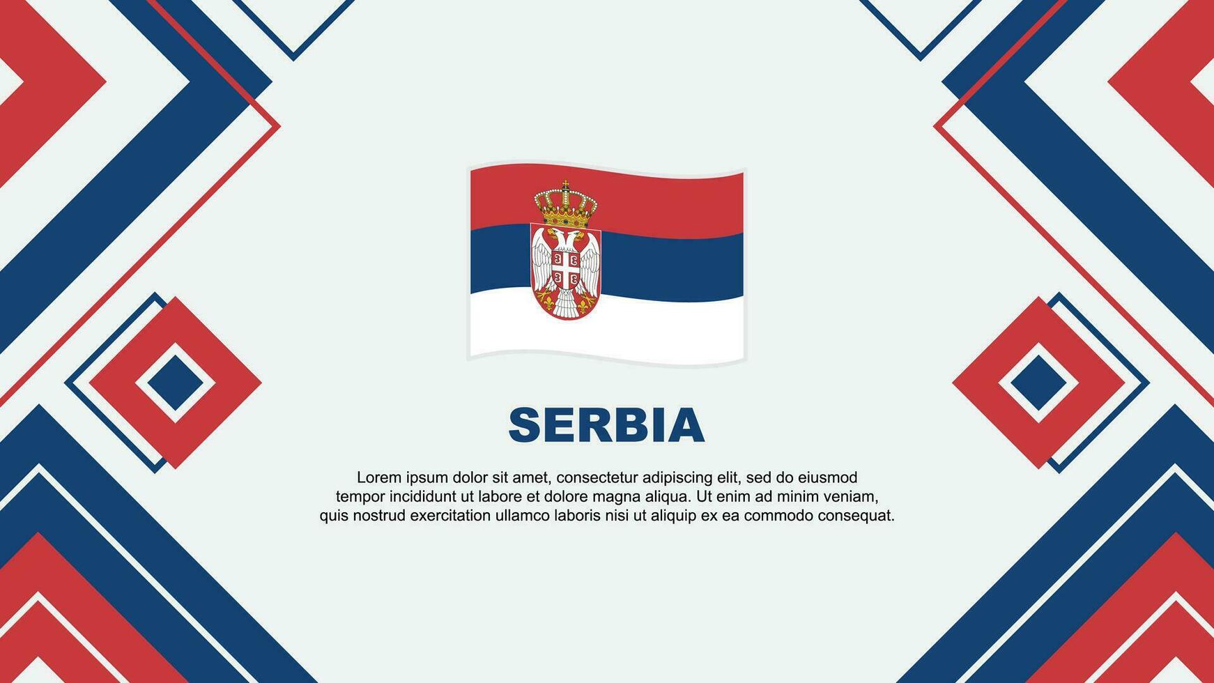 serbia flagga abstrakt bakgrund design mall. serbia oberoende dag baner tapet vektor illustration. serbia bakgrund