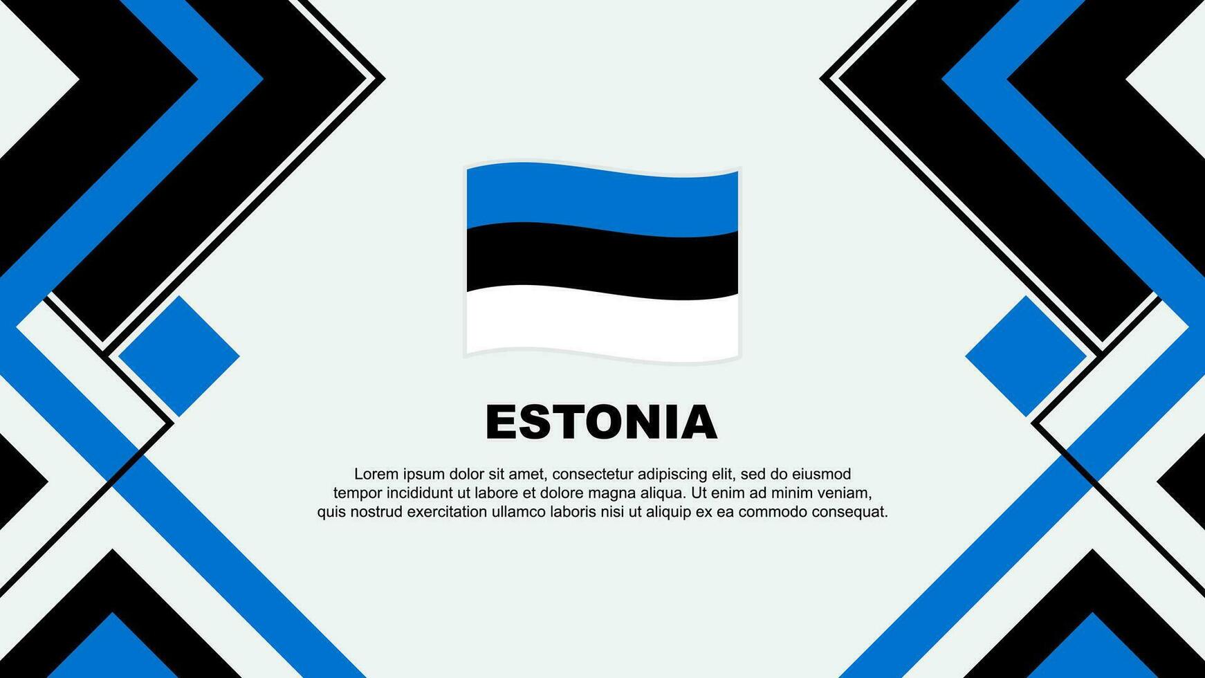 Estland Flagge abstrakt Hintergrund Design Vorlage. Estland Unabhängigkeit Tag Banner Hintergrund Vektor Illustration. Estland Banner