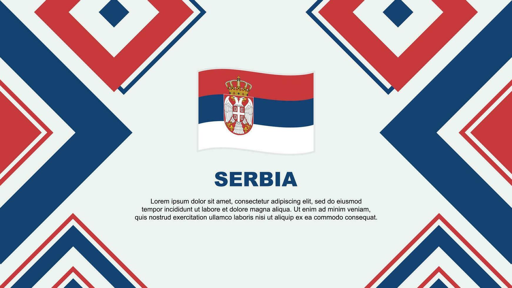 serbia flagga abstrakt bakgrund design mall. serbia oberoende dag baner tapet vektor illustration. serbia oberoende dag