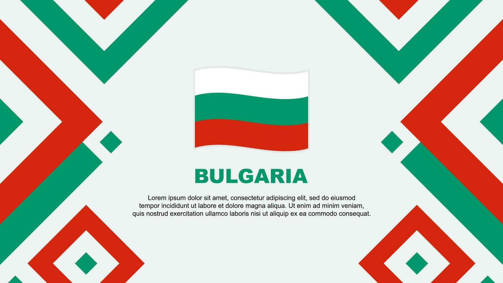 Bulgarien Flagge abstrakt Hintergrund Design Vorlage. Bulgarien Unabhängigkeit Tag Banner Hintergrund Vektor Illustration. Bulgarien Vorlage