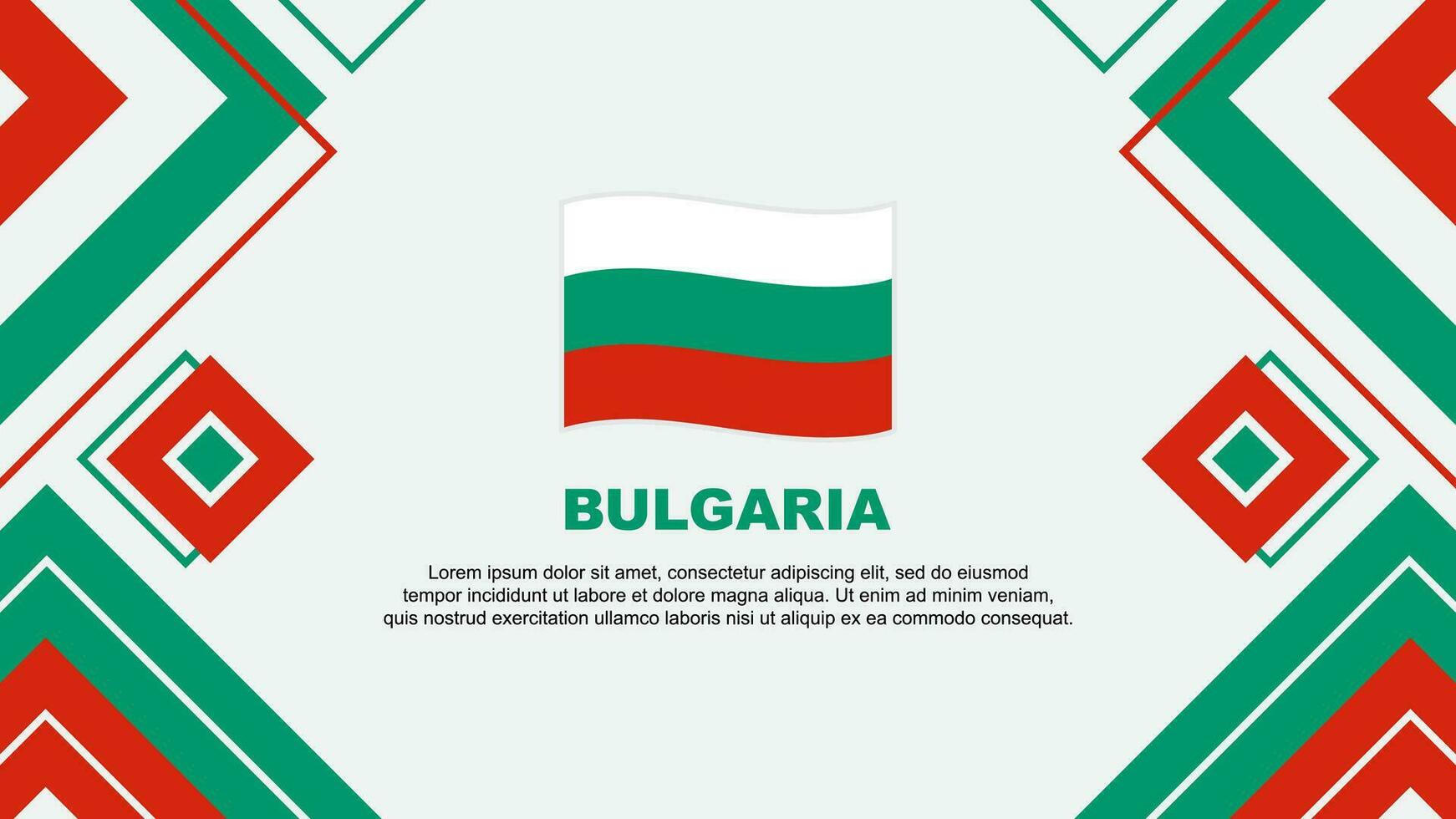 Bulgarien Flagge abstrakt Hintergrund Design Vorlage. Bulgarien Unabhängigkeit Tag Banner Hintergrund Vektor Illustration. Bulgarien Hintergrund