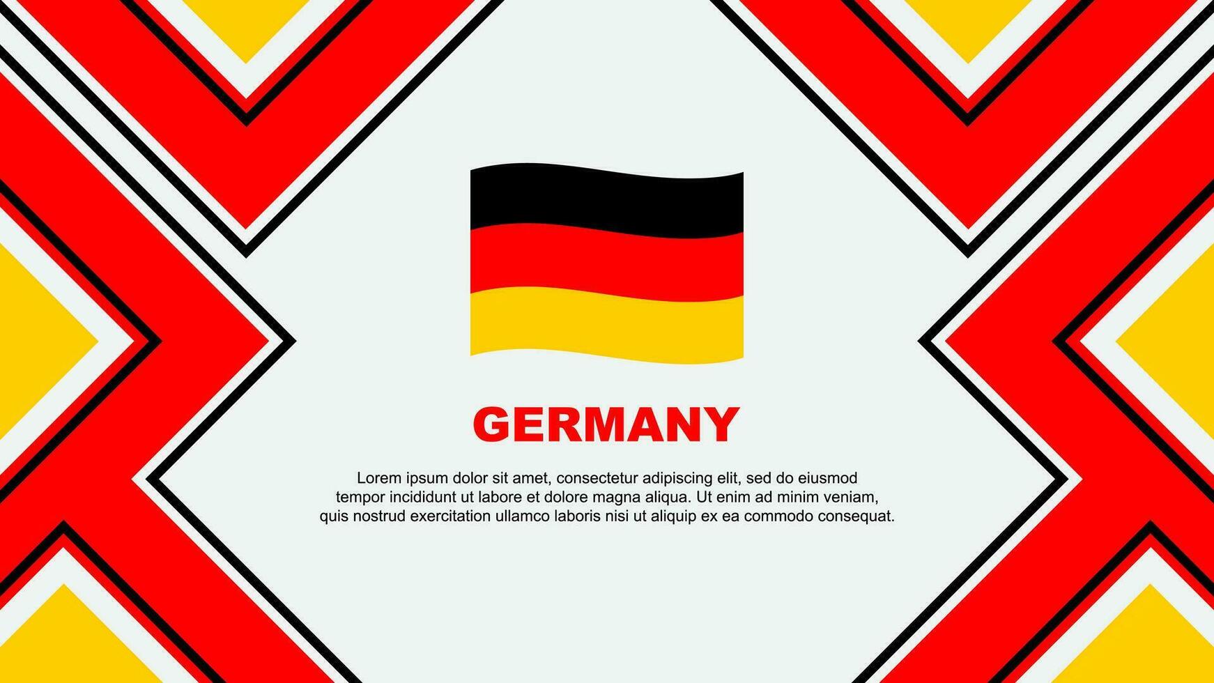 Deutschland Flagge abstrakt Hintergrund Design Vorlage. Deutschland Unabhängigkeit Tag Banner Hintergrund Vektor Illustration. Deutschland Vektor