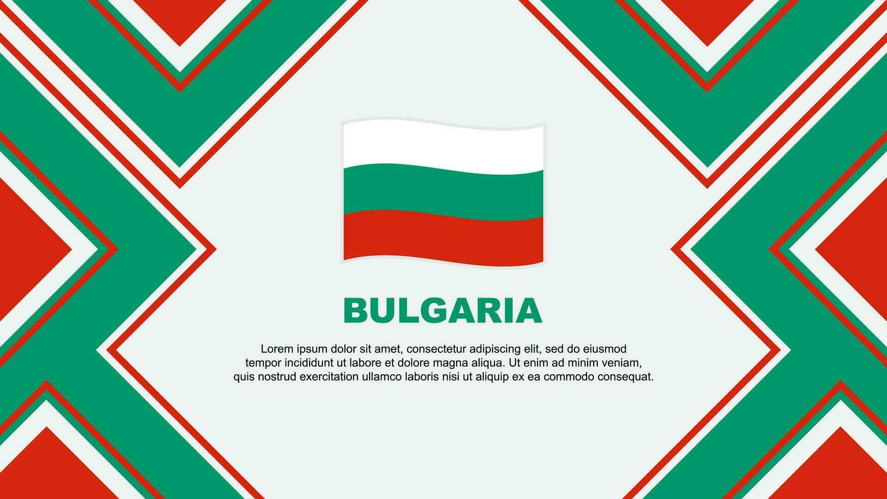 Bulgarien Flagge abstrakt Hintergrund Design Vorlage. Bulgarien Unabhängigkeit Tag Banner Hintergrund Vektor Illustration. Bulgarien Vektor