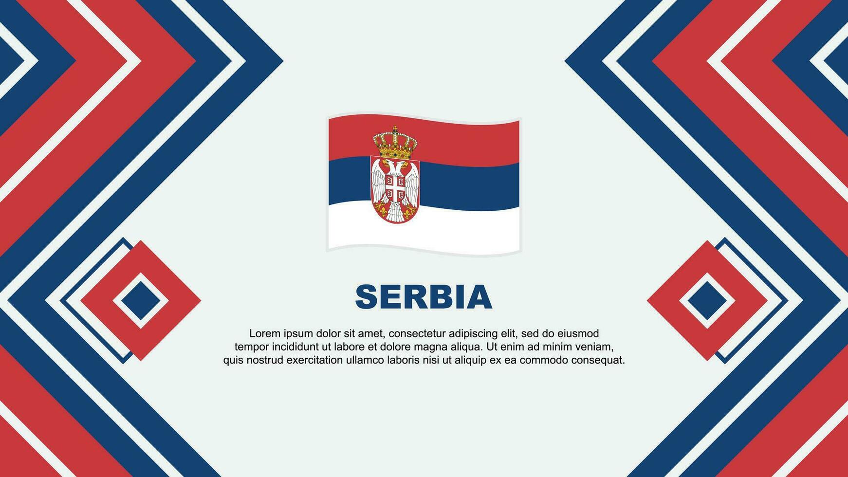 serbia flagga abstrakt bakgrund design mall. serbia oberoende dag baner tapet vektor illustration. serbia design