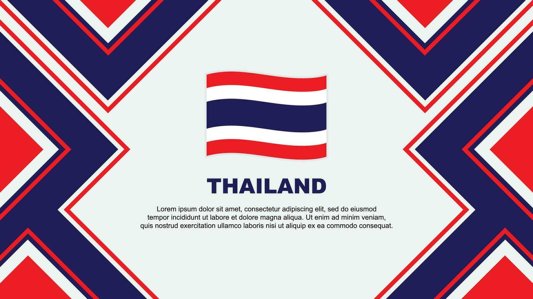 Thailand Flagge abstrakt Hintergrund Design Vorlage. Thailand Unabhängigkeit Tag Banner Hintergrund Vektor Illustration. Thailand Vektor
