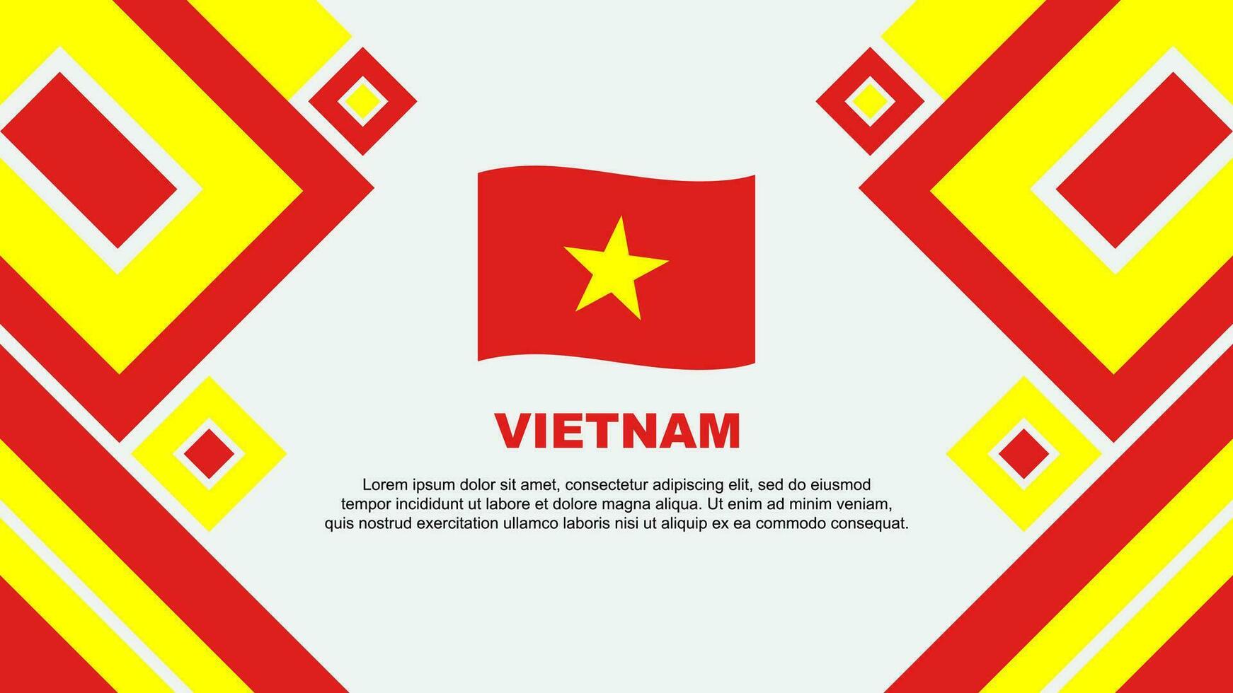 Vietnam Flagge abstrakt Hintergrund Design Vorlage. Vietnam Unabhängigkeit Tag Banner Hintergrund Vektor Illustration. Vietnam Karikatur