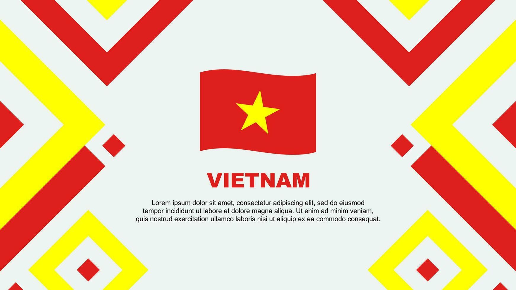 vietnam flagga abstrakt bakgrund design mall. vietnam oberoende dag baner tapet vektor illustration. vietnam mall