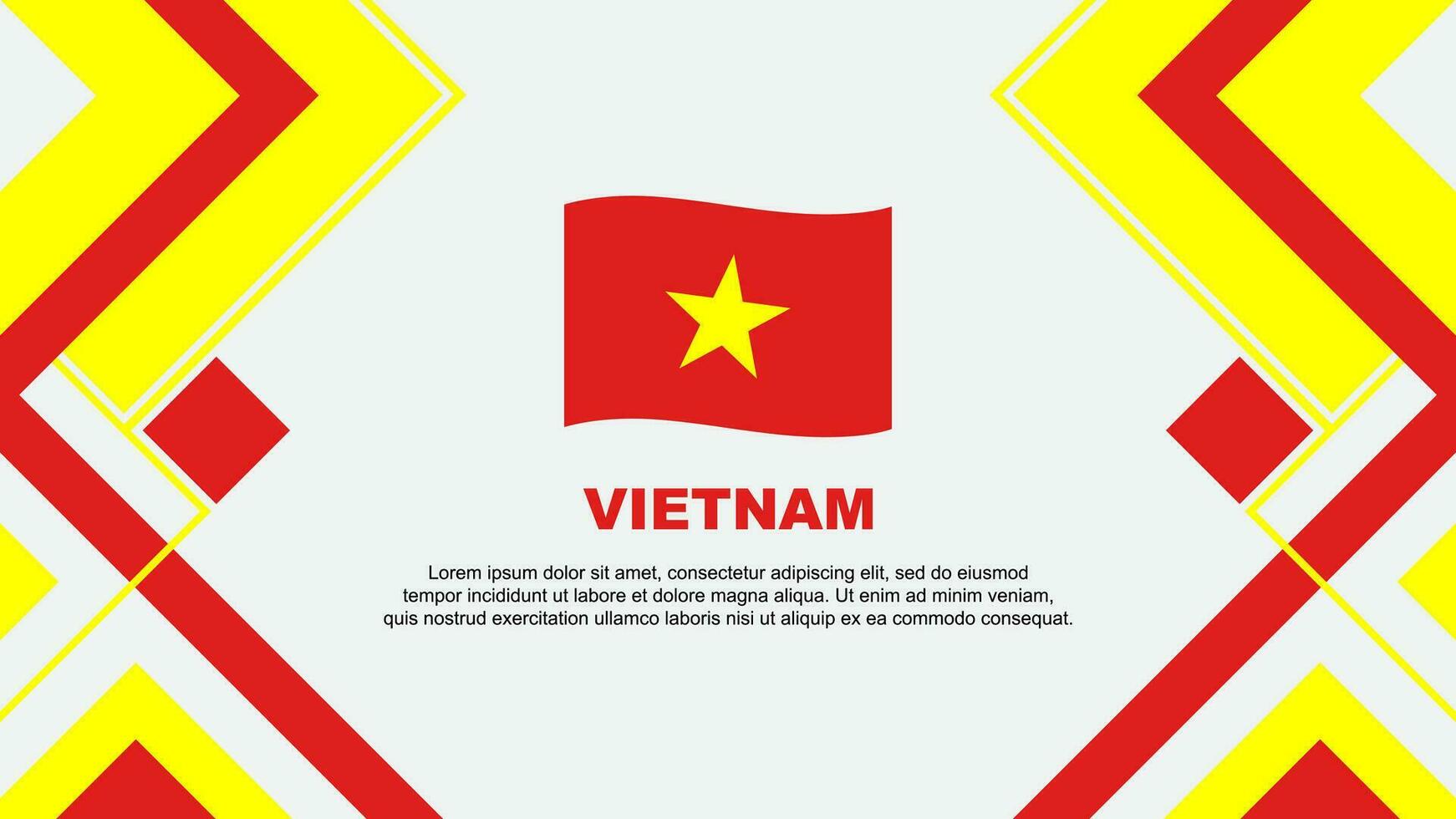 vietnam flagga abstrakt bakgrund design mall. vietnam oberoende dag baner tapet vektor illustration. vietnam baner