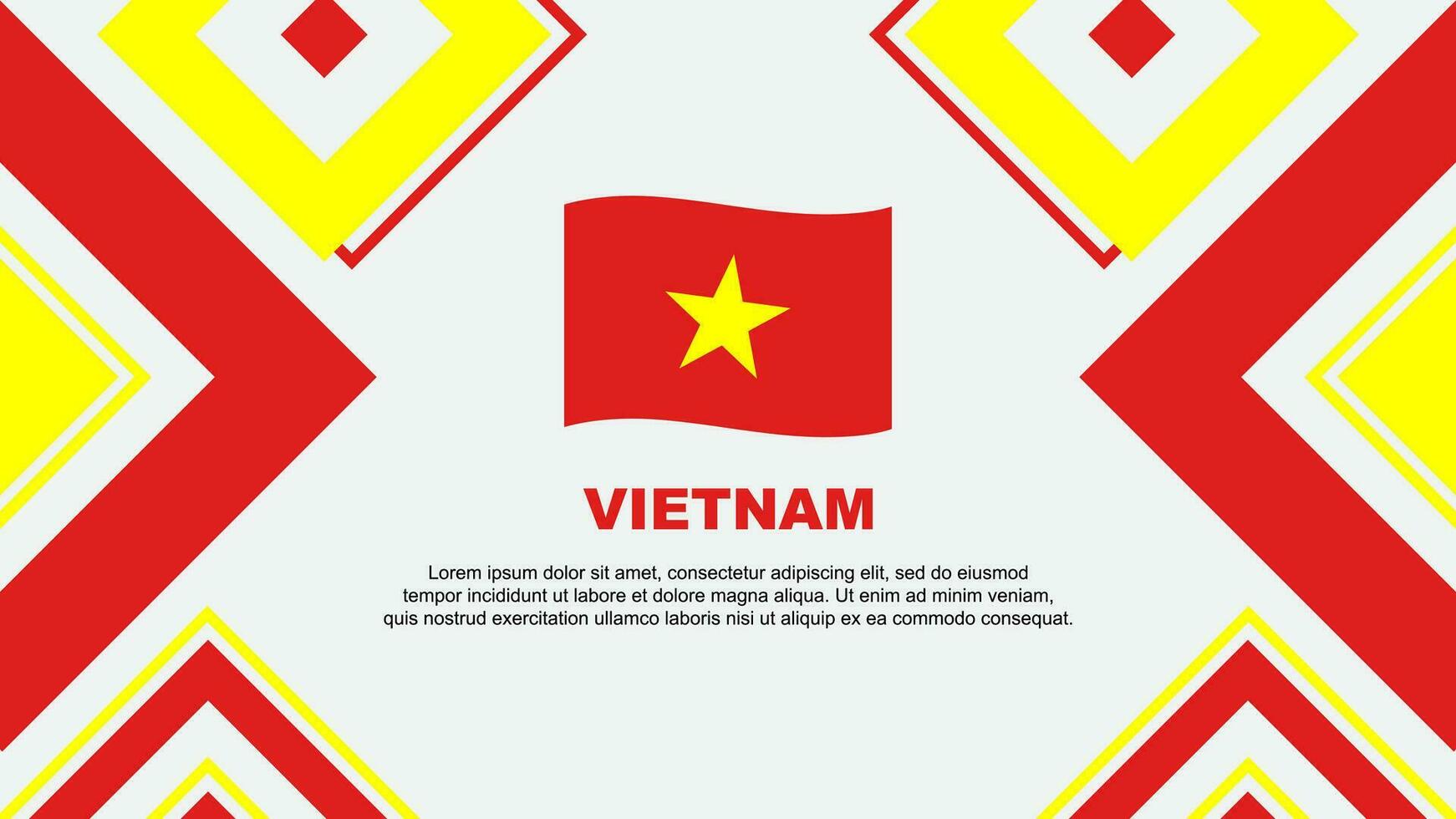 vietnam flagga abstrakt bakgrund design mall. vietnam oberoende dag baner tapet vektor illustration. vietnam oberoende dag