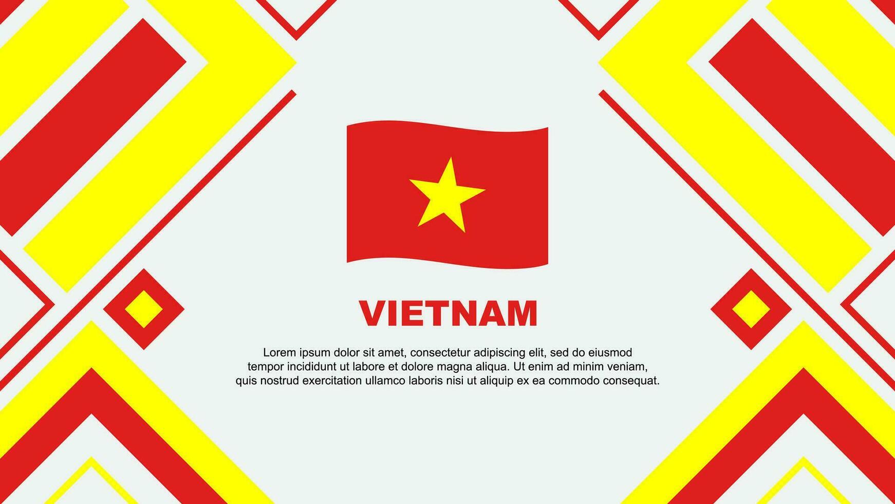 Vietnam Flagge abstrakt Hintergrund Design Vorlage. Vietnam Unabhängigkeit Tag Banner Hintergrund Vektor Illustration. Vietnam Flagge