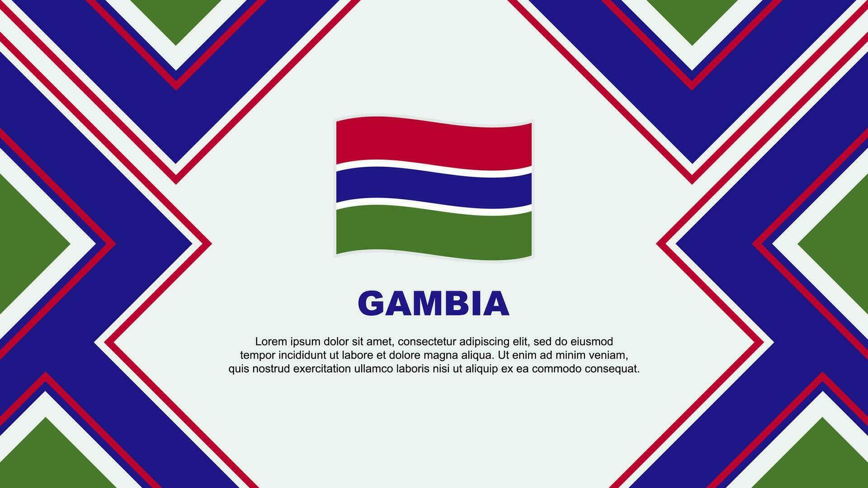 gambia flagga abstrakt bakgrund design mall. gambia oberoende dag baner tapet vektor illustration. gambia vektor