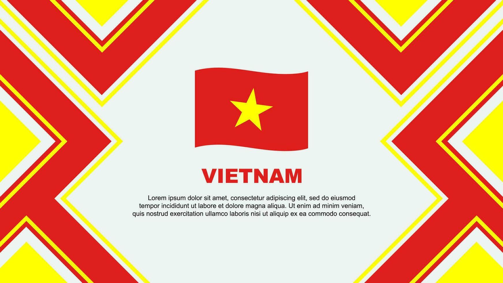 vietnam flagga abstrakt bakgrund design mall. vietnam oberoende dag baner tapet vektor illustration. vietnam vektor