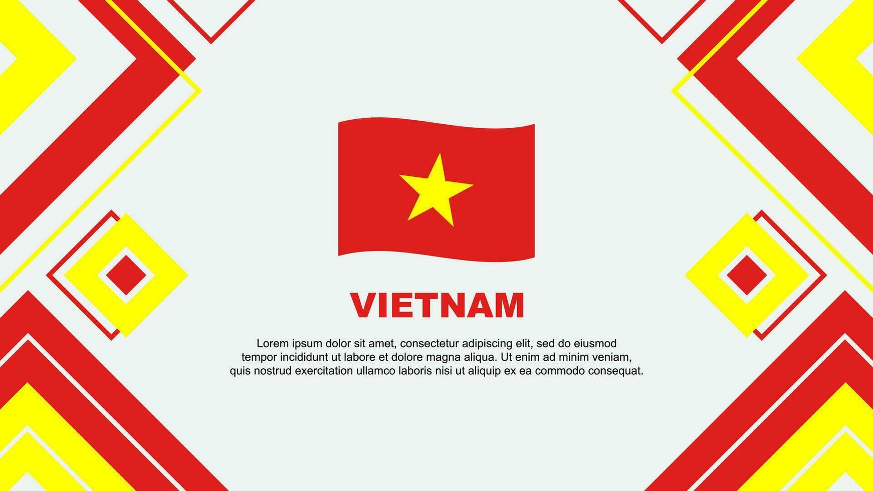 Vietnam Flagge abstrakt Hintergrund Design Vorlage. Vietnam Unabhängigkeit Tag Banner Hintergrund Vektor Illustration. Vietnam Hintergrund