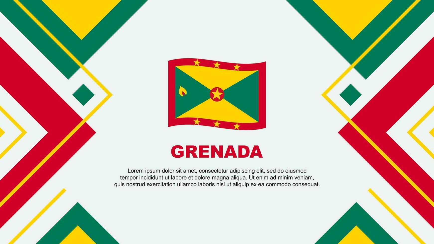 grenada flagga abstrakt bakgrund design mall. grenada oberoende dag baner tapet vektor illustration. grenada illustration