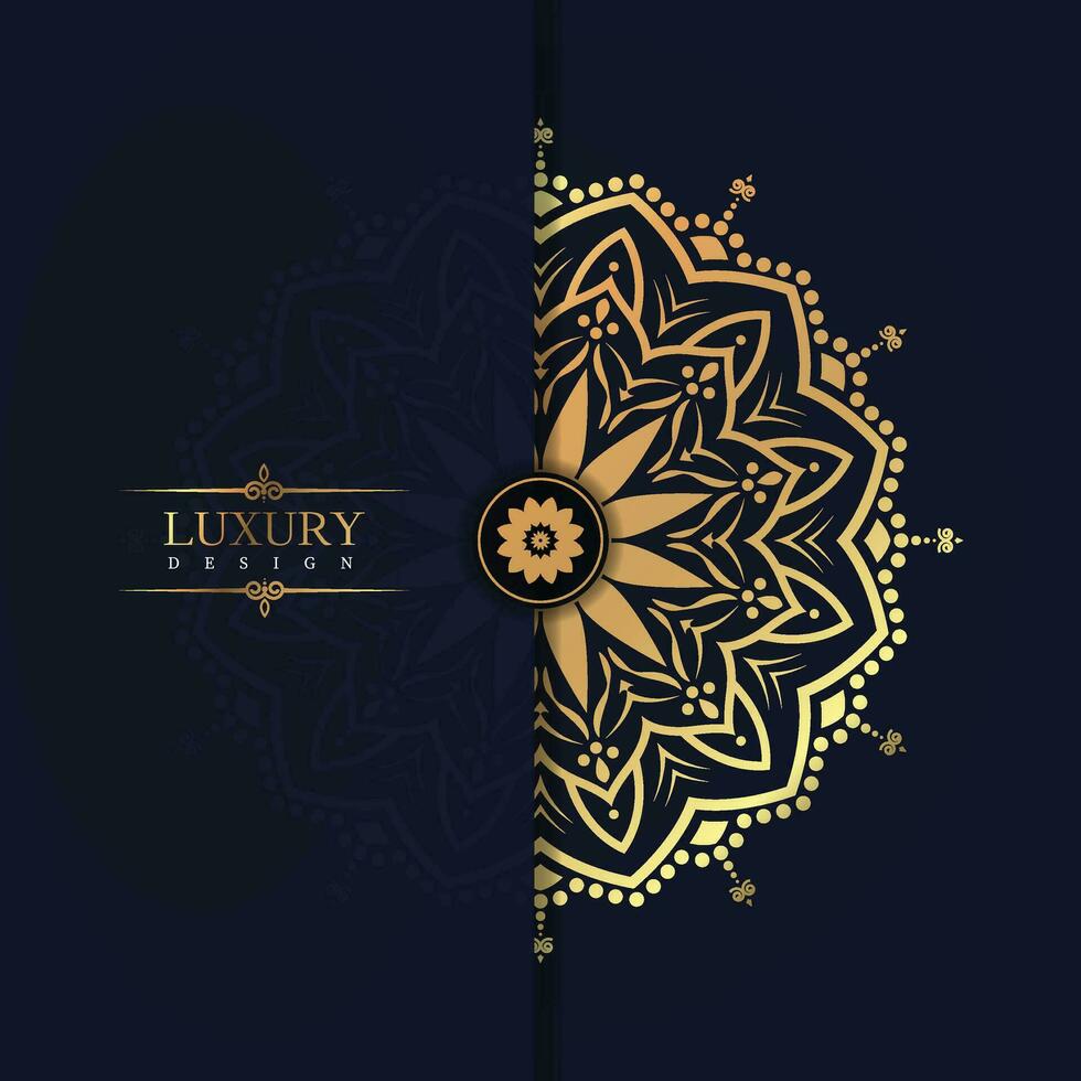 golden Luxus geometrisch Mandala Design Vektor kreativ Zier dekorativ Muster