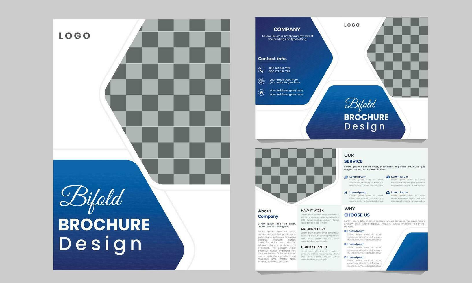 Geschäft Bifold Broschüre Design Vorlage kostenlos Vektor