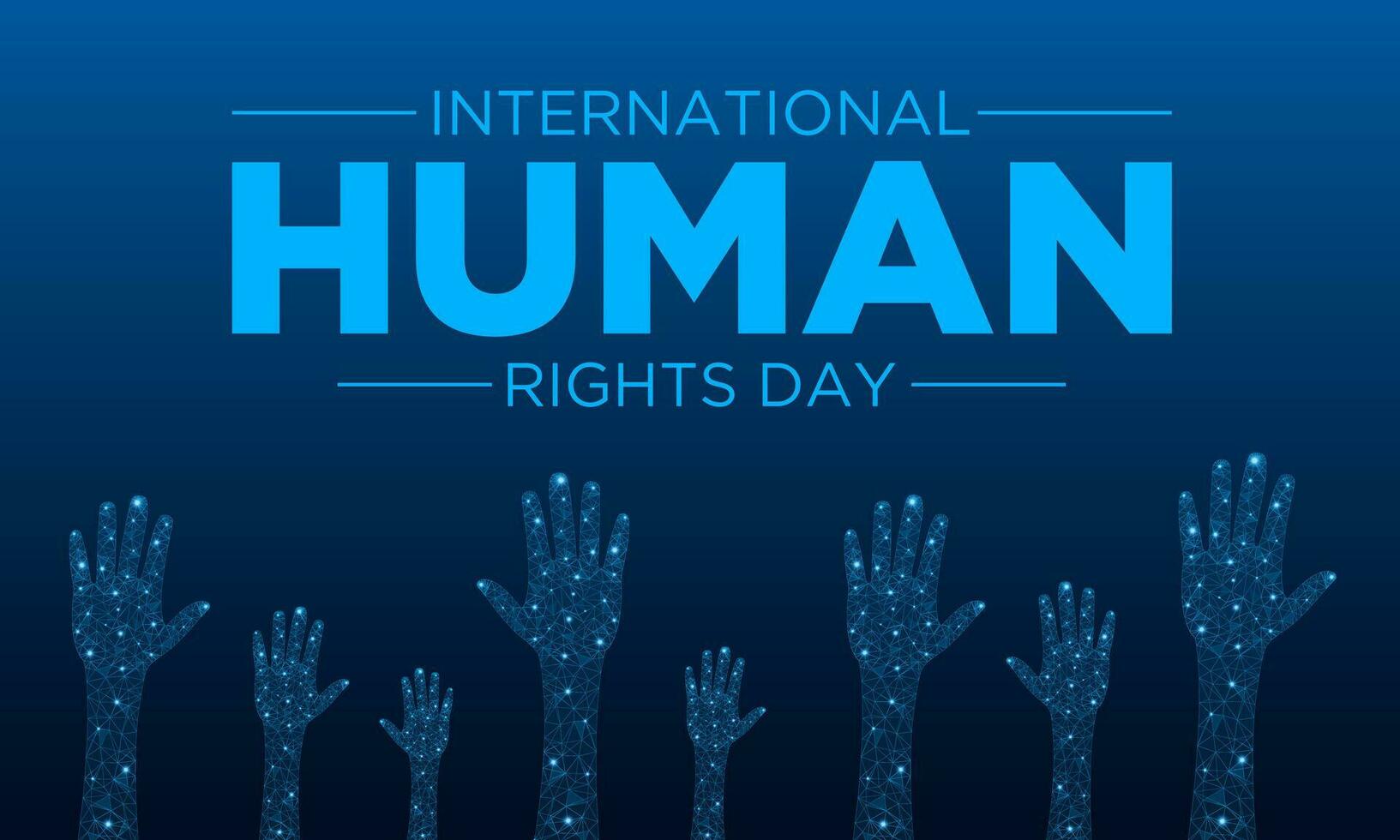 Mensch Rechte Tag ist beobachtete jeder Jahr auf Dezember 10. Vektor Illustration auf das Thema von International Mensch Rechte Tag. Vorlage zum Banner, Gruß Karte, Poster mit Hintergrund.