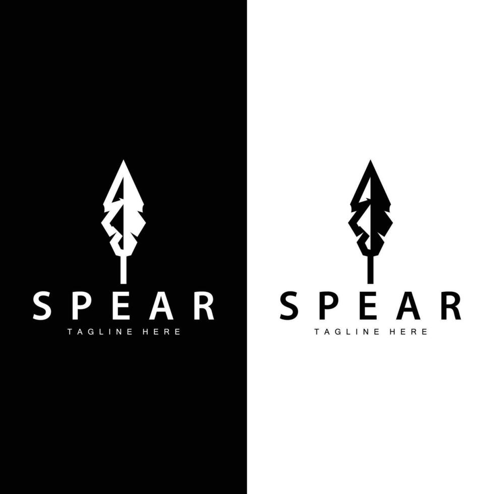 Speer Logo alt Jahrgang rustikal einfach Design Geschäft Marke Speer Pfeil vektor