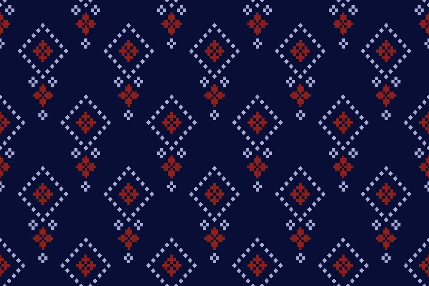 indigo Marin blå geometrisk traditionell etnisk mönster ikat sömlös mönster gräns abstrakt design för tyg skriva ut trasa klänning matta gardiner och sarong aztec afrikansk indisk indonesiska vektor