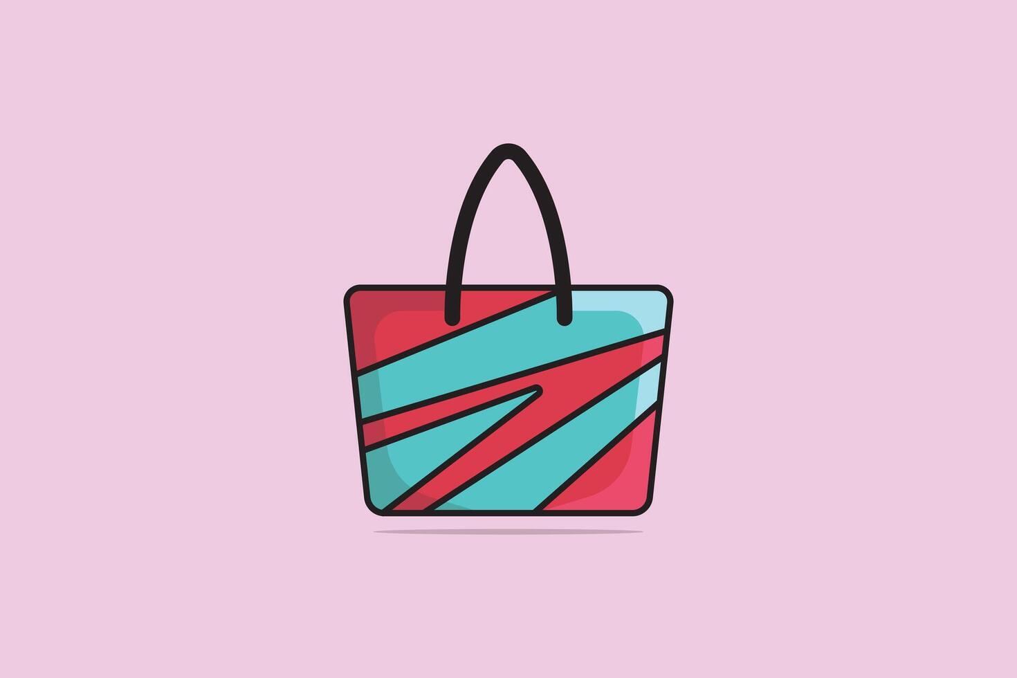 bunt stilvoll Frauen Tasche oder Geldbörse Vektor Illustration. Schönheit Mode Objekte Symbol Konzept. Luxus modern Frauen Veranstaltungen Zubehörteil Vektor Design.