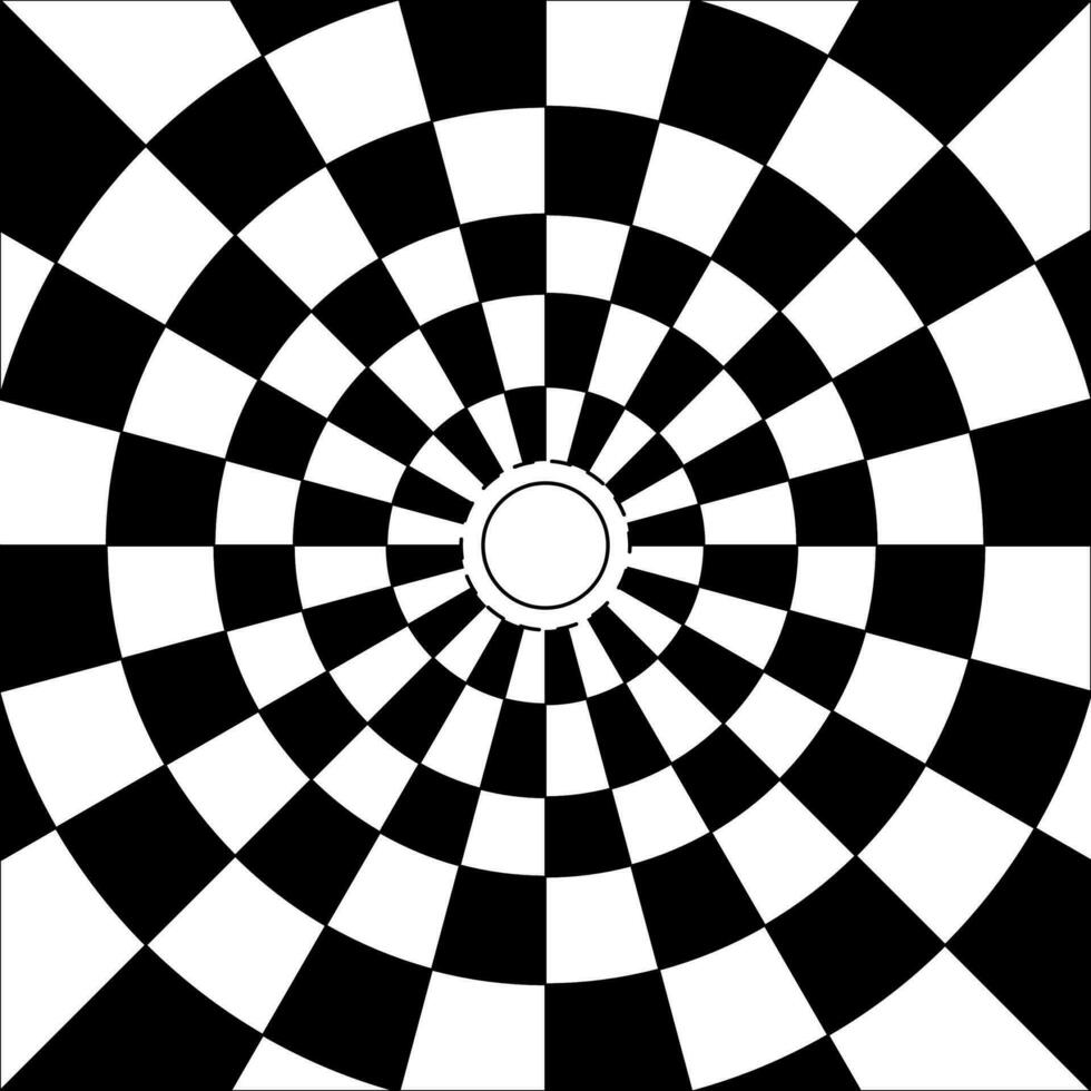 Pfeil Tafel Hintergrund, schwarz und Weiß Spiral- Design Muster, abstrakt geometrisch Kunst Hintergrund, Fliese, Vektor Illustration.